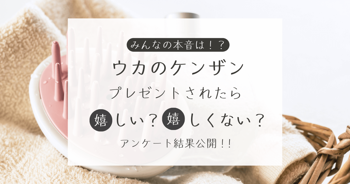ウカ（uka）のケンザンをプレゼントされたら嬉しい？嬉しくない？アンケート結果公開中